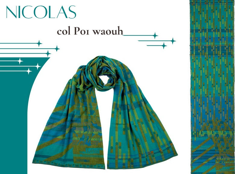 Létol Cotton Jacquard Scarf in Nicolas Waouh
