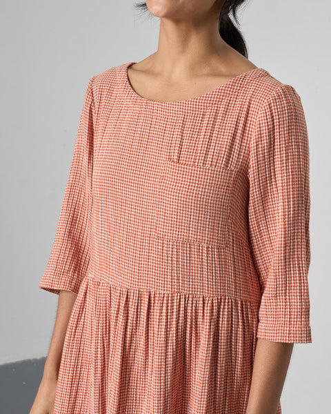Orla Day Dress in Rust