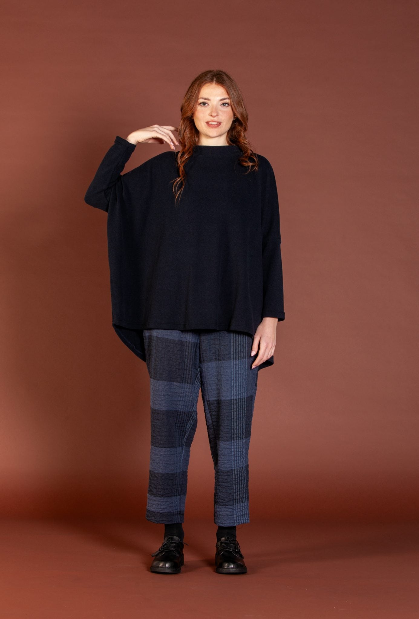Preciso Trousers in Blue Check (Notte)