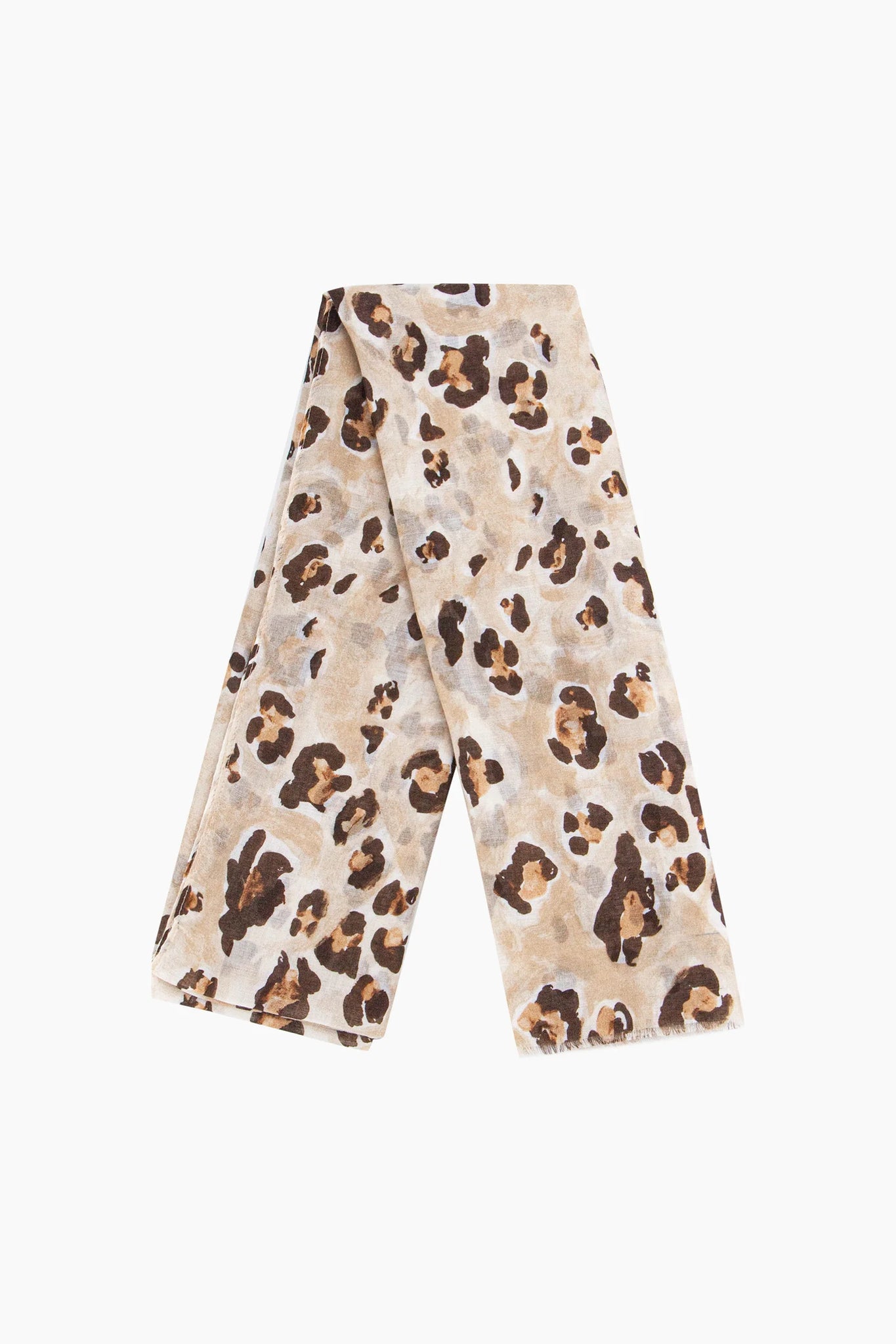 Raya Lightweight Scarf in Neutral Leopard and Khaki Leopard