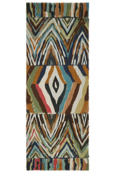 Ikat Rusts Wool and Modal Scarf