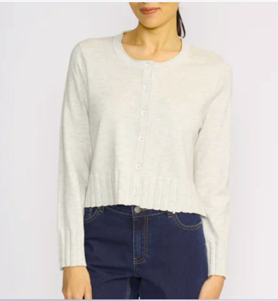 Seams Natural Cardi in Marble