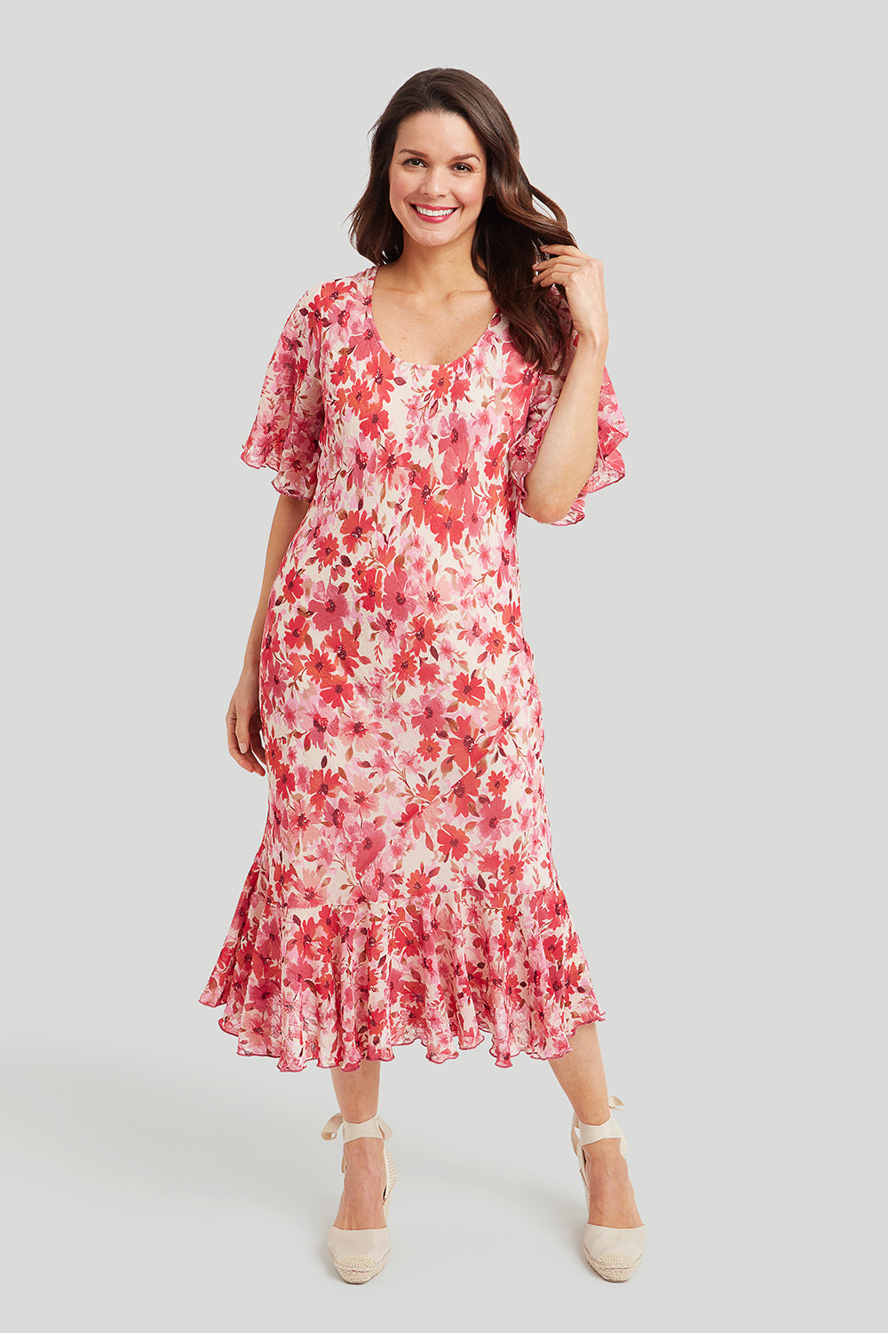 Stephie Dress Jasmine Print Pink Mix