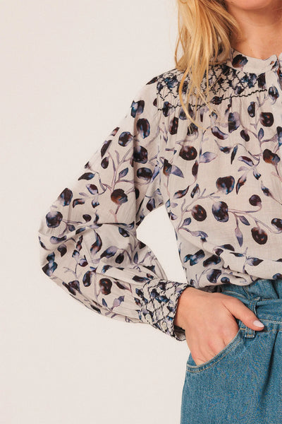Smock Detail Blouse in Night