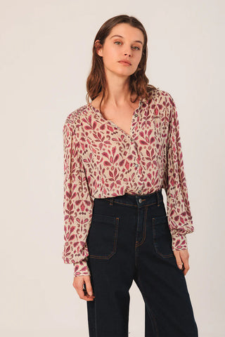 Smock Detail Shirt in Frambusa
