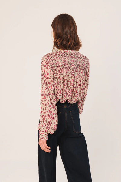 Smock Detail Shirt in Frambusa