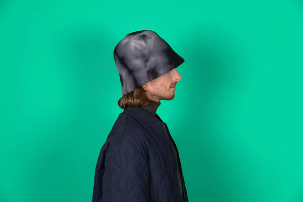 Pure Wool Tie-dye Clochard Hat