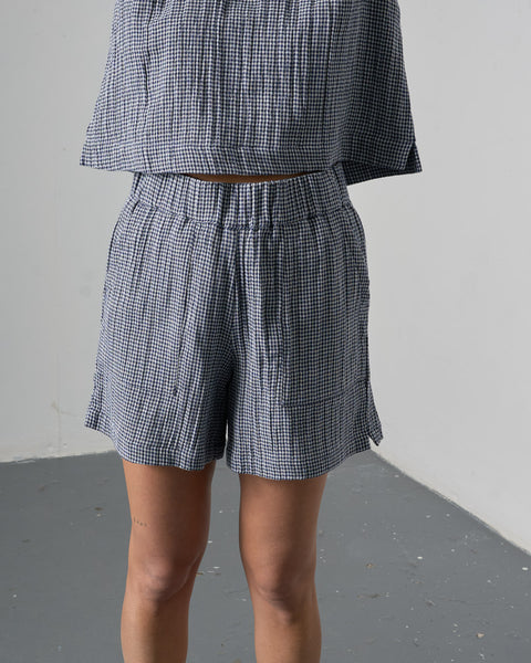 Petra Shorts in Navy Check