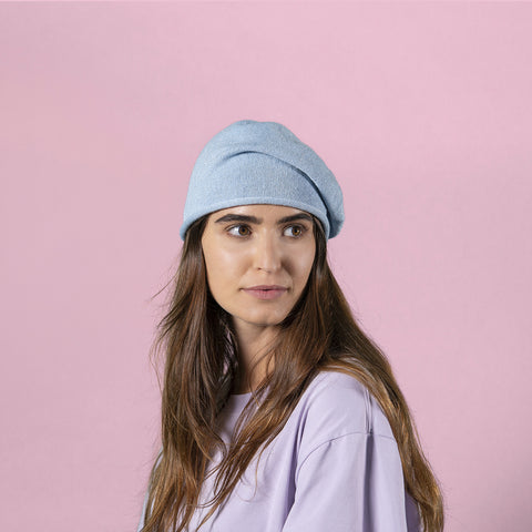 Cotton / Lurex Roll Up Beret with Sparkle