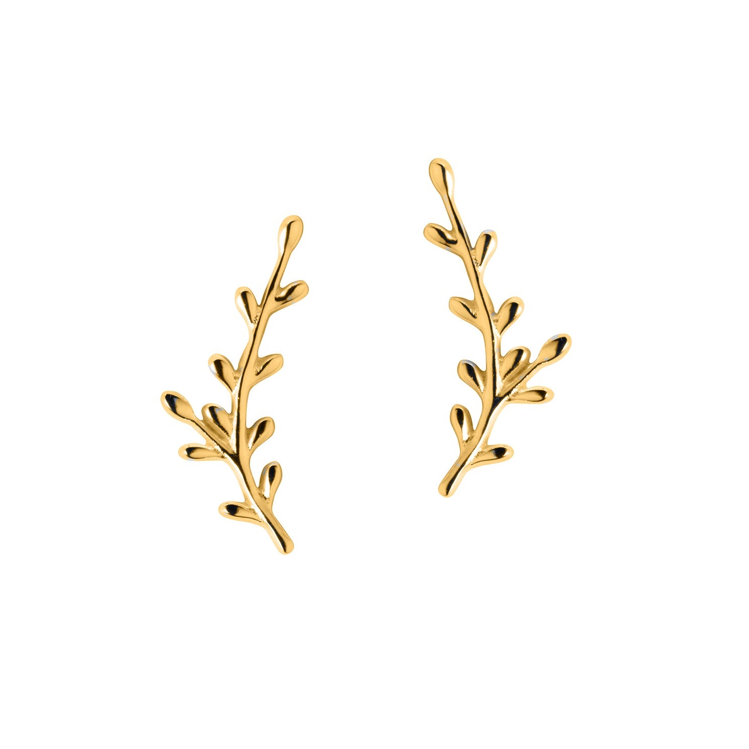 Gold Leaf Climber Earring