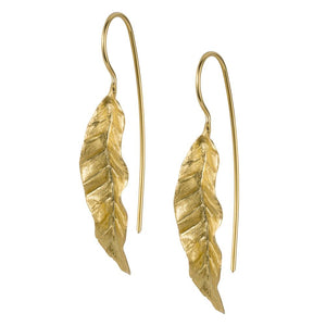 Banana Leaf Gold Earrings