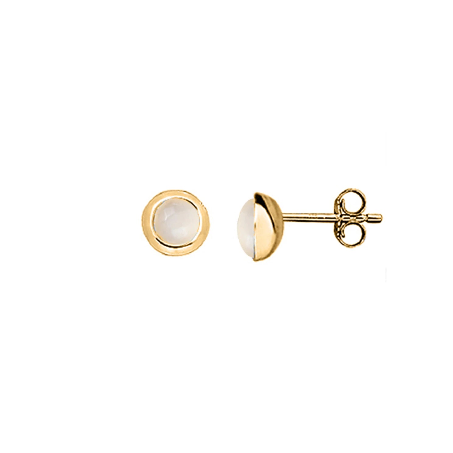 Gold and Pearl Stud Earring