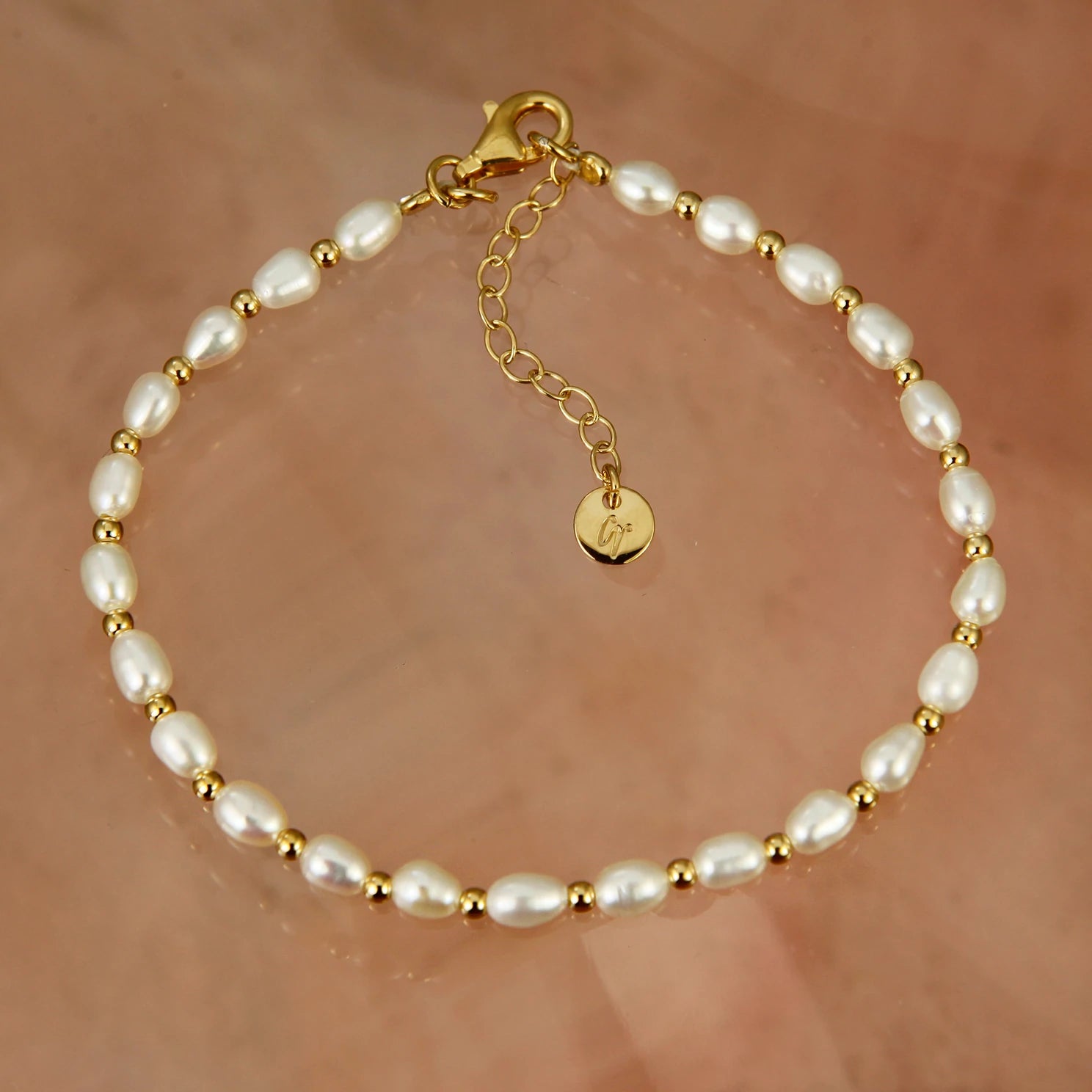 Freshwater Seed Pearl Bracelet With 18k Gold Vermeil Beads