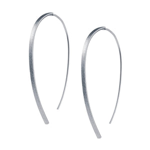 Threader Wishbone Earrings in Silver