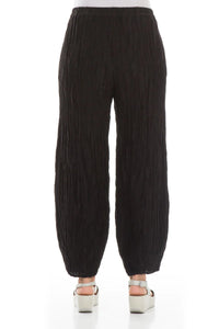 Crinkle Trousers in Black
