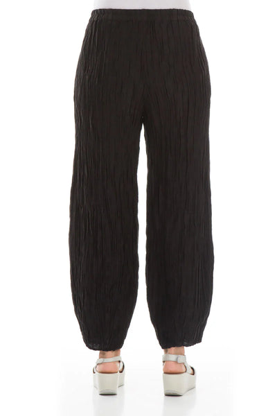 Crinkle Trousers in Black