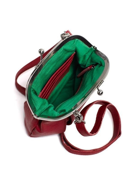 Ravenna Bag in Green Spruce, Millenium Pink and Red